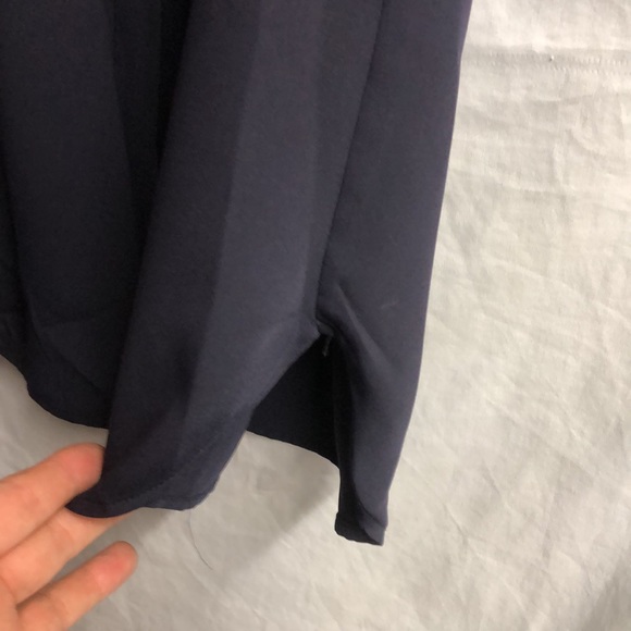 H&M navy belted shirt style dress euc size 2 dry cleaned - Picture 4 of 9